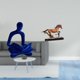 thumbnail image 2 of Escultura abstracta de caballo pensador humano, adorno artístico para oficina, escritorio, sala de estar, boda, bar, estantería, decoración del hogar, 2 of 8