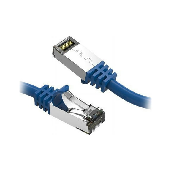 Nippon Labs Cat8 RJ45 10ft Ethernet Patch Internet Network LAN Cable, In/Outdoor, 26AWG, Shielded Latest 40Gbps 2000MHz, Weatherproof S/ftP -in Wall, Outdoor for Gaming/Router/Modem/PC/Switch (Blue)