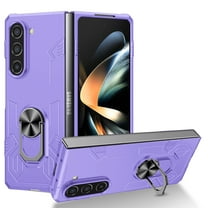 TECH CIRCLE Galaxy Z Fold 5 Case,Rugged Military Grade Anti-Fall Shockproof Heavy Duty Protective Phone Case with Kickstand Magnetic Ring Stand Full Body Case For Samsung Galaxy Z Fold 5 2023,Purple