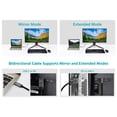 thumbnail image 4 of Monoprice Bidirectional USB-C to DisplayPort Cable - 4K60Hz, Thunderbolt 4/3 Compatible, Braided, 3ft, Black, 4 of 6