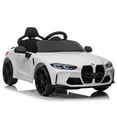 thumbnail image 5 of BMW M4 12V Kids Ride On Toy Car with Parents Remote, Electric Car with USB/MP3, Bluetooth, LED Light, Toddler Car with A Handle with Wheels and A Pull, Easy to Carry, Gift for Boys Girls 2-5, White, 5 of 13