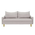 thumbnail image 4 of Liangfu Mid - Century Modern Upholstered Sofa with Gold Legs, Comfortable Loveseat for Living Room, Bedroom Beige, 4 of 8