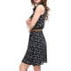 thumbnail image 3 of Vestido Allegra K Sin Mangas Cinturón Estampado Gato Azul Oscuro M, 3 of 7