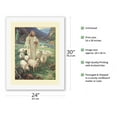 thumbnail image 2 of Jesus - The Good Shepherd - Vintage Religious Art by Walter Sallman - Fine Art Rolled Canvas Print 20in x 26in, 2 of 4