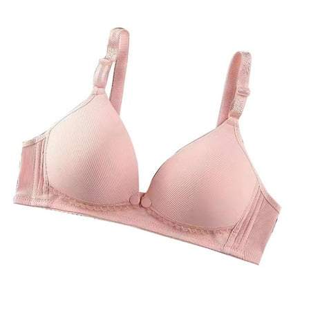 OJSFQUFP Plunge Bras for Women Hot Pink Women s Wire Nursing Bra Front Opening Maternity Bra for Breastfeeding Comfortable and Supportive Striped Innerwear 36/80