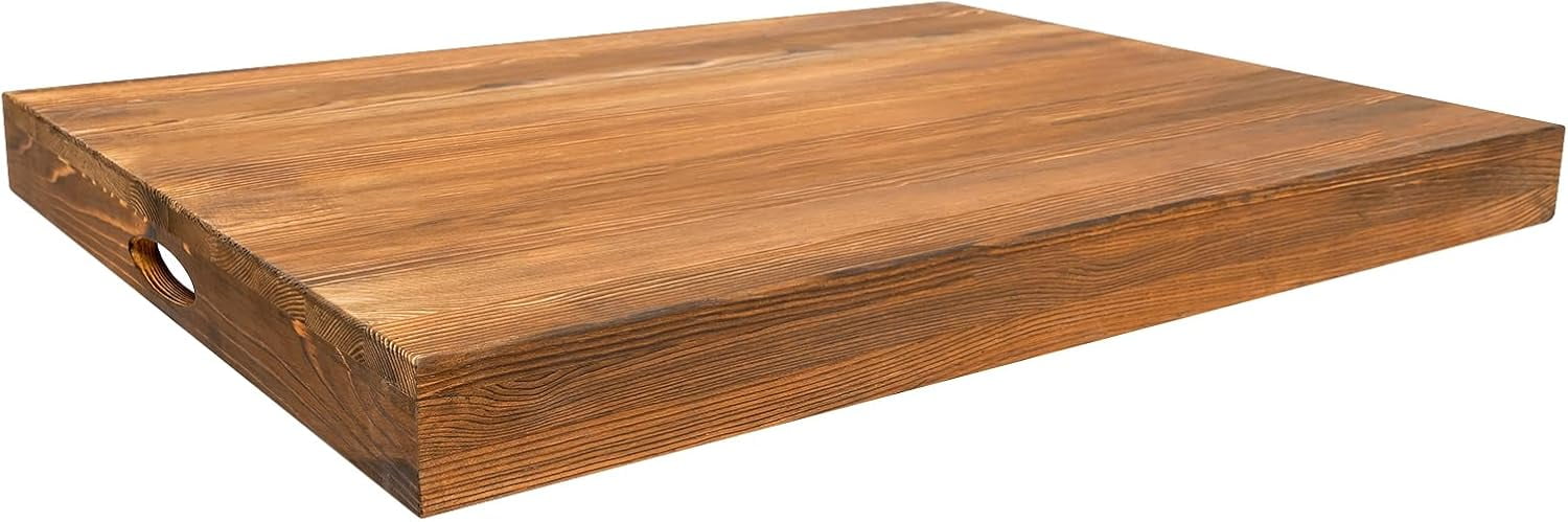 Pine Wood Noodle Board Stove Cover Stove Top Covers for Gas Burners and Electric Stove Decorative Tray Stove Cover Protector for Kitchen RV Cookware (Log Color)