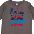 thumbnail image 4 of Inktastic Military Land is Free Mommy is Brave Boys or Girls Long Sleeve Toddler T-Shirt, 4 of 5