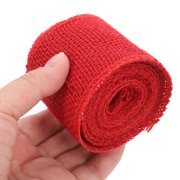 IFANLANDOR 1Pack Christmas Decoration Ribbon Red 78.7in x 2.4in Jute Crafts Wraps