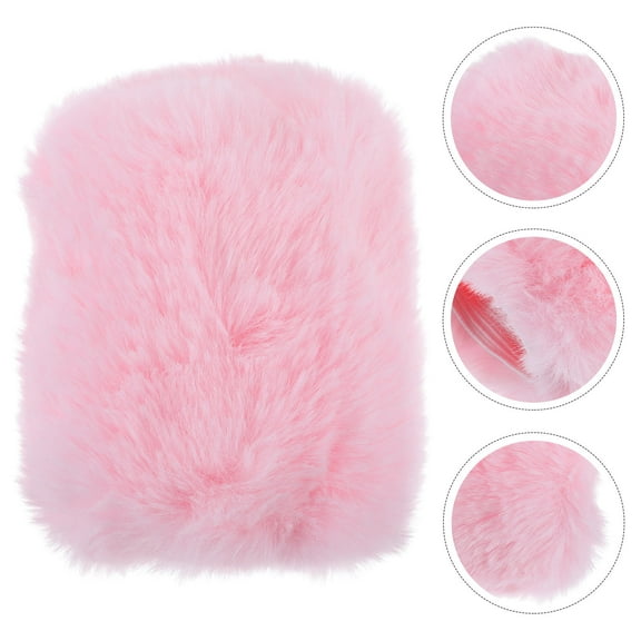 BESTOYARD Mic Covers Microphones Fuzzy Muff Mic Furry Windshield Pink 1Set