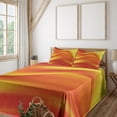 thumbnail image 2 of Ambesonne Orange Fitted & Top Sheet Set with Shams, Abstract Digital Waves, Burnt Orange, 2 of 5