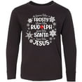 thumbnail image 3 of Inktastic Dance Like Frosty, Shine Like Rudolph, Give Like Santa, Love Like Jesus Long Sleeve Youth T-Shirt, 3 of 5