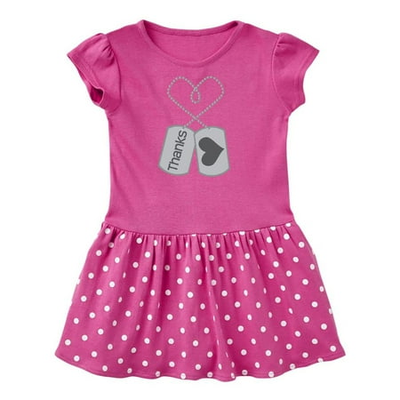 

Inktastic Memorial Day Military Tags Gift Toddler Girl Dress