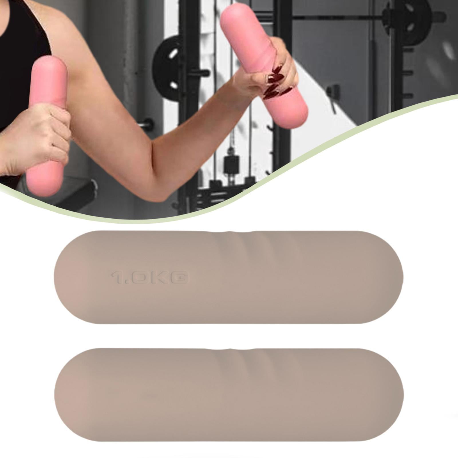 2pcs Dumbbell Weight Bar Hand Weights Strength Training Anti Slip Silicone Coating for Kids Adults Home Gym