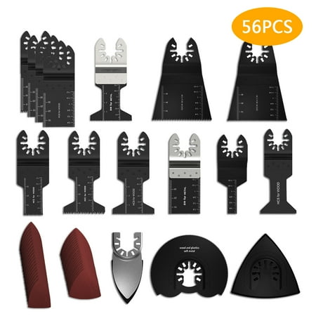 

ODOMY 56pc Saw Blades Multi Tool Set Cutter Metal Wood Fein Dewalt Makita Bosch Tools