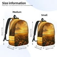 thumbnail image 2 of Vsdgher Sunflower Sunset Rainfall Print Canvas Backpack Travel Rucksack Unisex Knapsack 15.7/17.7Inch Laptop Backpack for Work,College -Small, 2 of 5