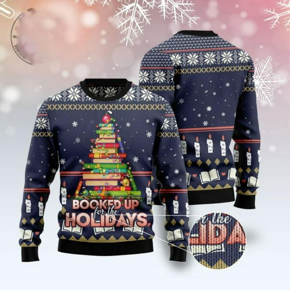 Book Christmas Tree Ugly Christmas Sweater, Xmas Tree Sweater, Christmas Sweater