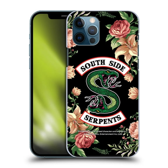 Head Case Designs Officially Licensed Riverdale South Side Serpents Floral Print Logo Hard Back Case Compatible with Apple iPhone 12 / iPhone 12 Pro