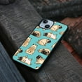 thumbnail image 4 of FINCIBO Soft Rubber Protector Cover Case for Apple iPhone 14 6.1" 2022, Pug Funny Playful Postures Teal, 4 of 5