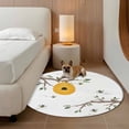 thumbnail image 2 of Bees Branches Round Area Rug 3Ft Washable Small Circle Rugs for Kitchen Entryway, Farmhouse Spring Botanical Watercolor Non-Slip Carpet Floor Mats Indoor Outdoor Carpet Runner Aesthetic Home Decor, 2 of 8