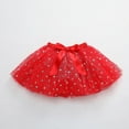 thumbnail image 3 of TOOYOU Girls Skirts Sequin Layered Party Mesh Tulle Tutu Skirts Dance Performance Ballet Skirt+Hairpin Two Piece Set Sweet Girl Classic Short Skirt Size 2-4 Years Red, 3 of 4