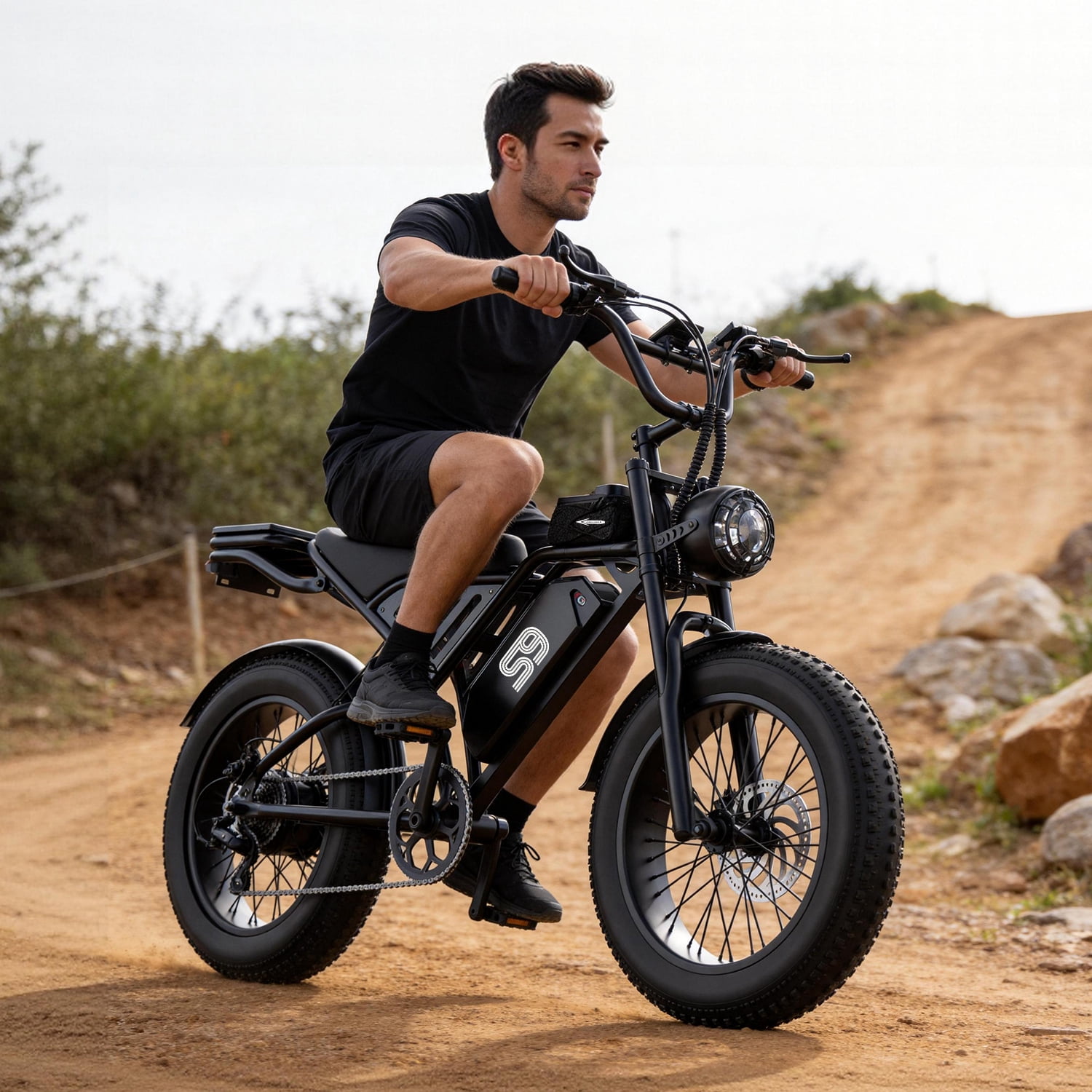 ASKGO S9 Pro 750W Rated Electric Bicycle 48V 20Ah,20"Fat Tire Off-Road Ebike 25MPH 75Miles Range,Removable Battery ages16+,NFC Unlock UL2849