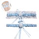 thumbnail image 1 of 2 piezas de liga nupcial de encaje con lazo de satén para novias, 1 of 8