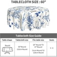 thumbnail image 5 of Blue Floral Tablecloth 60 Inch Round Wrinkle Free Flower Tablecloth Suitable for Kitchen Decorantion/Indoor and Outdoor Dining Table/Party/Picnic, 5 of 6