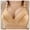 Beige, variant on FNFYFH Plus Size Wireless Bras for Women Full Figure Padded Push-up Bra Comfort Breathbale Mesh Air No Underwire Bras Smoothing Deep V Neck T-shirt Underwear