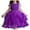Purple, variant on Akiihool Girls Dress Children's Sequin Dress Big Bow Princess Dress Girl Flower Girl Dress(Blue,24-36 Months)