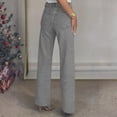 thumbnail image 5 of Wutalume High Waisted Jeans for Women Rhinestone Embellished, Straight Wide Leg Sparkly Denim Pants for Party & Evening Outfits,Blue M, 5 of 6
