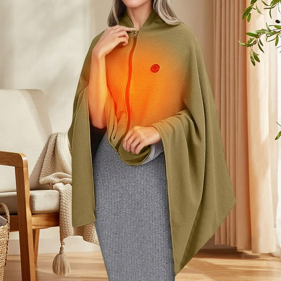 Portable Electric Heated Shawl Wrap for Women - Soft, Fast Heating, Three Temp Settings, Indoor/Outdoor,Christmas Day Gifts