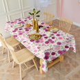 thumbnail image 2 of Pink Pioneer Flower Pattern Rectangle Tablecloth 60"x120",Waterproof Polyester Rectangle Table Cloth, Wipeable Spillproof Polyester Tablecloth for Dining, Camping, Indoor and Outdoor, 2 of 6