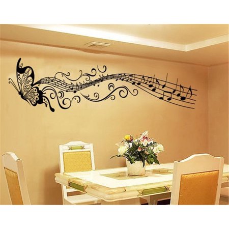 - Home Decor Wall Room Butterfly Music Notes Removable Decal Sticker Art Mural