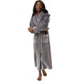thumbnail image 2 of Turquaz Linen Womens Plush Soft Robes, Fleece, Long Comfy Robe (X-Large, Gray), 2 of 4