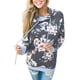 thumbnail image 4 of Sudaderas casuales con capucha de manga larga para mujer, cuello redondo, con cordón y bolsillos, 4 of 5