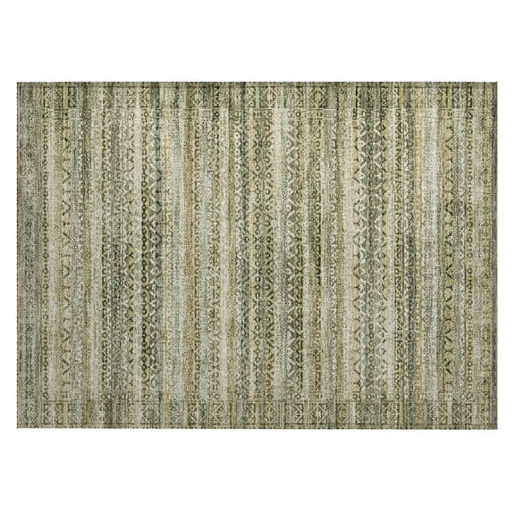 Dalyn Rugs Machine Washable Indoor/Outdoor Chantille ACN2101 Green 1'8" x 2'6" Rug