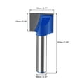 thumbnail image 2 of Unique Bargains 18mm Dia 8mm Shank Bottom Cleaning Router Bit 2 Flutes Carbide Tipped Cutter Uncoated for Woodworking, 2 of 5