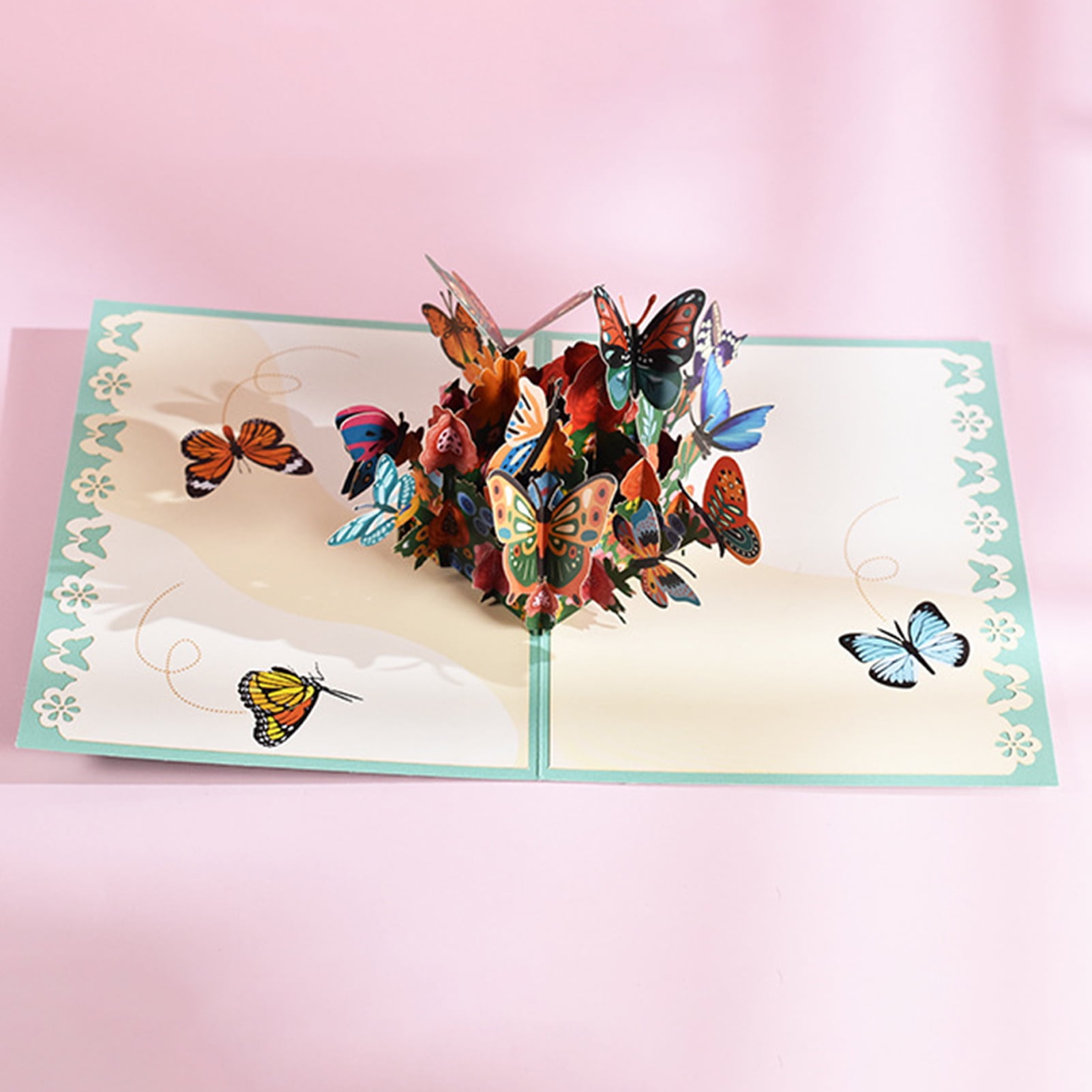 Opolski Butterfly Pattern 3D Birthday Card Paper Personal Style Gifts ...