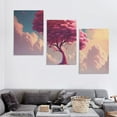 thumbnail image 4 of Fenyluxe Fall Decor Pink Cherry Trees Canvas Wall Art 3 Piece Set 12x16x3pcs, 4 of 4