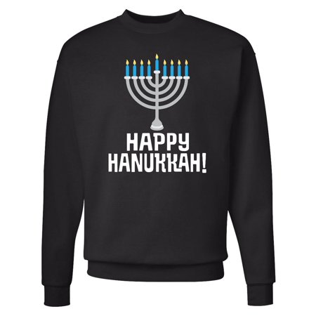 Happy Hanukkah Menorah Adult Sweatshirt