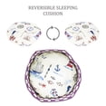 thumbnail image 3 of SUSSEXHOME Pets 15.75 x 15.75 x 6.7 Inches Round High Wall Cozy Cat Bed with Pillow for Cats and Small Dogs - Decorative Non-Slip Bolster Inner Cushion Calming Bed - Purple, 3 of 8
