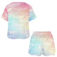 thumbnail image 3 of Mermaid Fish Scales Print Women'S Pajamas Set Summer Sleepwear Sets 2 Piece Lounge Set, 3 of 7