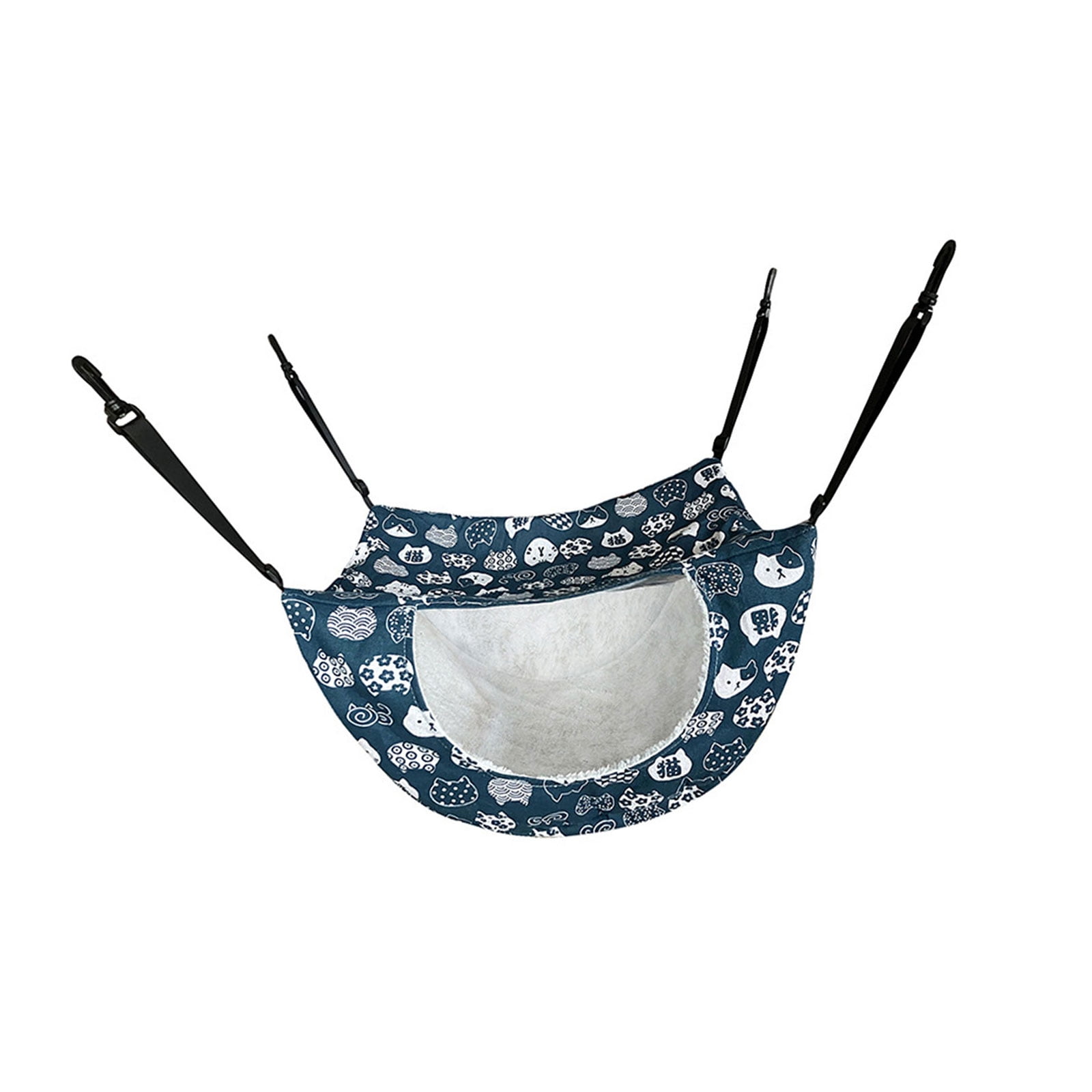 Multiuse Pet Hammock Bed Soft Fleece Linen Comfortable Sleep Bed For Kittens Rest Swing And Indoor Entertainment
