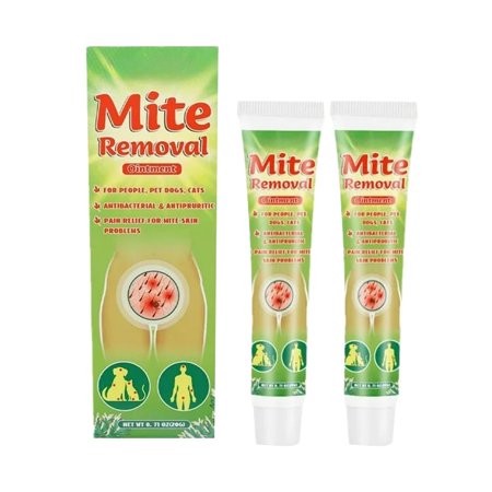 20g Mite Removal Cream,Pubic Lice Antibacterial Cream,Anti Scabies Treatment Cream Eliminate Lice Eggs Scabies Mites,Non-Pungent Anti-Itch,External Skin Eczema Dermatitis Plaste For Adult-2pcs