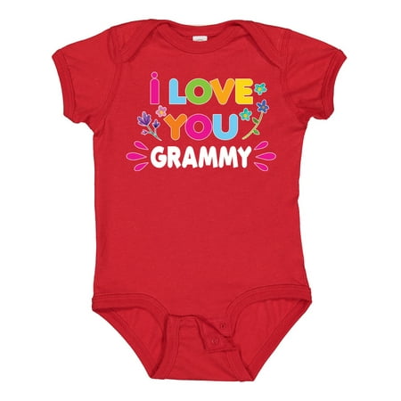 

Inktastic I Love You Grammy with Flowers Gift Baby Girl Bodysuit