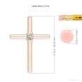 thumbnail image 6 of ANGARA Natural Diamond Solitaire Cross Pendant in 14K Rose Gold for Women (Size-2.5mm| Color-I-J| Clarity-I1-I2) | April Birthstone, Anniversary, Jewelry Gift for Women | Natural Diamond Necklace, 6 of 11
