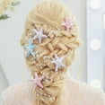 thumbnail image 3 of Starfish Bride Wedding Hair Vine Pearl Bridal Headpiece Beach Wedding Hair Accessories for Women and Girls(A Silver), 3 of 4