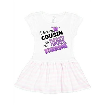 

Inktastic I Love my Cousin with Turner Syndrome Gift Toddler Girl Dress