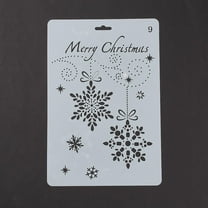 1 pc Creative Christmas Plastic Drawing Stencil Hollow Hand Accounts Ruler Templat For DIY Scrapbooking White 25.9x17.2cm Plastic