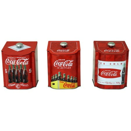 - Tin Box Company Coca-Cola Tin qt. Kitchen Canister (Set of 3)